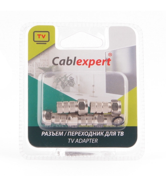 Коннектор Cablexpert F SPL6-02, для кабеля RG6, 5шт, с уплот. рез. кольцом