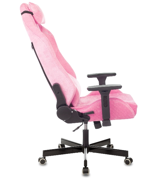 Кресло Knight N1 Fabric розовый, велюр, 120 кг, механизм качания