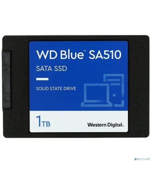 Накопитель SSD WD Blue SA510 1Tb, SATA III, 2.5', R/W 560/520