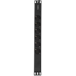 Блок розеток горизонтальный ExeGate ServerPro PDU-19H603 Al-6S-EU2.5, 19', 1U, Алюминий, 6 Schuko, кабель с евровилкой VDE-250V-16A-3*1.5мм2, 2.5 метра, черный, фото3