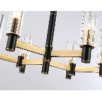 Люстра Ambrella light LH55511/6 BK/BS/CL черный/латунь/прозрачный E14*6 max 40W D570*760, фото3