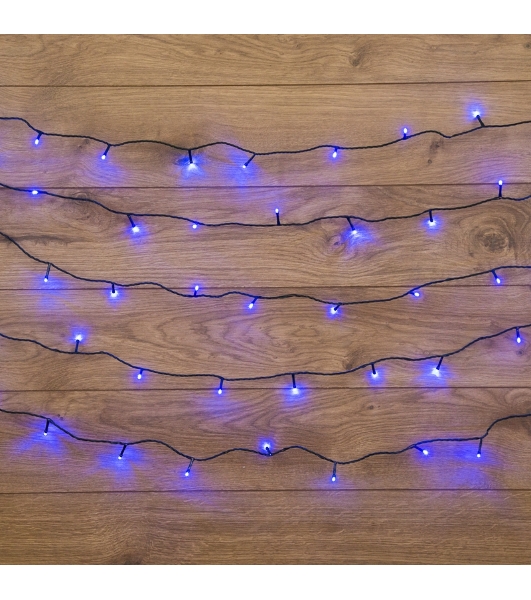 Гирлянда Neon-night 'Твинкл Лайт' 15 м, темно-зеленый ПВХ, 120 LED, синий