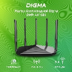 Роутер беспроводной Digma DWR-AX1501 AX1500 10/100/1000BASE-TX черный (упак.:1шт), фото12