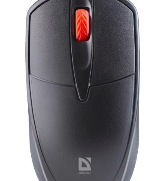 Мышь проводная Defender Icon MB-057 черный, 1000 dpi, USB, кнопки - 3