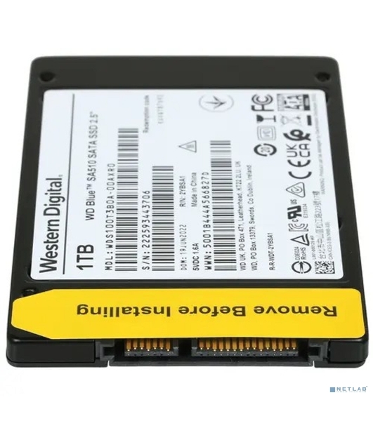 Накопитель SSD WD Blue SA510 1Tb, SATA III, 2.5', R/W 560/520