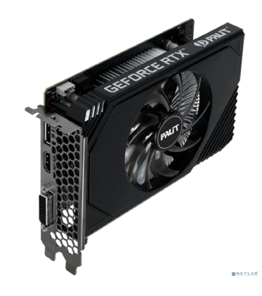 Видеокарта Palit RTX 3050 STORMX OC 6Gb NVIDIA GeForce RTX 3050 6Gb PCI-E 4.0 96bit GDDR6 1042/14000 DVIx1 HDMIx1 DPx1 HDCP Ret