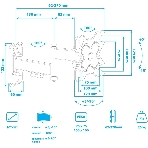 Кронштейн Arm media MARS-6 черный, 10 шт/уп. Кр. стал. настенный для TV 10'-32', max 25 кг, 5 ст св., нак. +5°-15°, пов. ±90° от ст. 62-270 мм. max VESA 100x100 мм., фото11