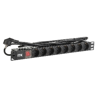 Блок распределения питания ITK PH12-8D1-P гор.размещ. 8xSchuko базовые 16A Schuko 2м