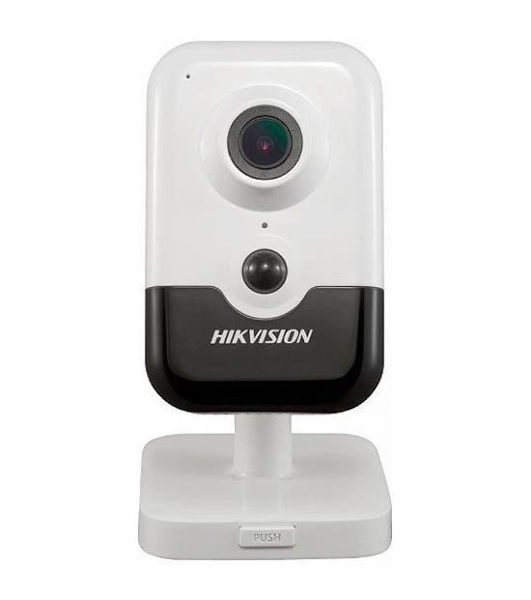 Компактная IP-камера Hikvision 4Мп с W-Fi и EXIR-подсветкой до 10м 1/3' Progressive Scan CMOS; объектив 4мм; угол обзора 78°; механический ИК-фильтр; 0.01лк@F1.2; сжатие H.265/H.265+/H.264/H.264+/MJP