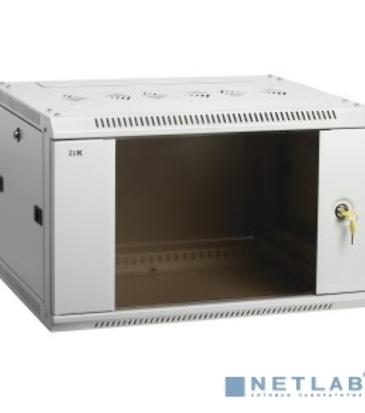 Шкаф монтажный ITK LINEA W (LWR3-18U66-GF) настенный 18U 600x600мм пер.дв.стекл задн.дв.стал.лист 90кг серый 500мм 41кг 200град. IK08 сталь
