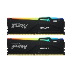 Оперативная память Kingston Fury Beast, DDR5, 32Gb (2x16Gb), 6000MHz, CL36, DIMM, с радиаторами, RGB, черный, фото6