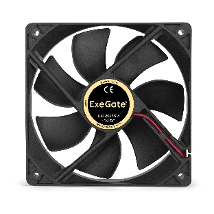 Вентилятор для корпуса ExeGate EX12025SM черный, 120 мм, 1500 об/мин, 24 дБ, Molex