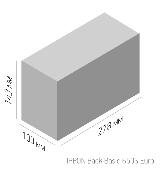 Источник бесперебойного питания Ippon Back Basic 650S Euro 360Вт 650ВА черный
