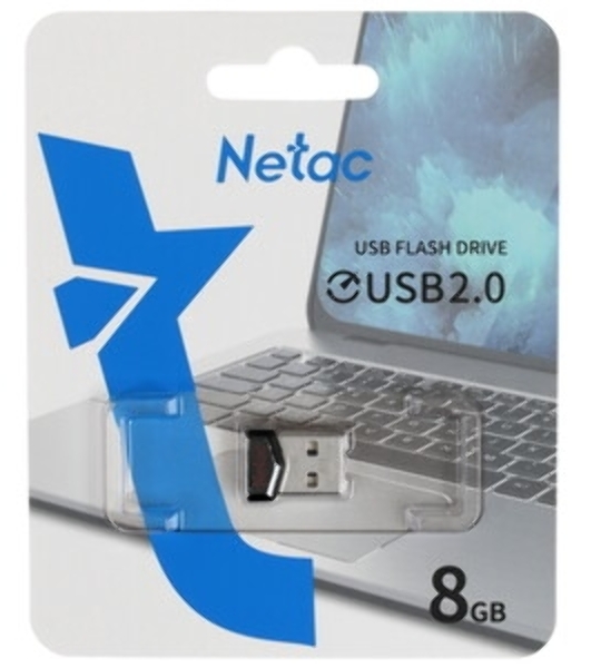 Флешка USB Netac UM81 (NT03UM81N-004G-20BK), 4Gb, USB 2.0, R/W 30/10, черный/красный