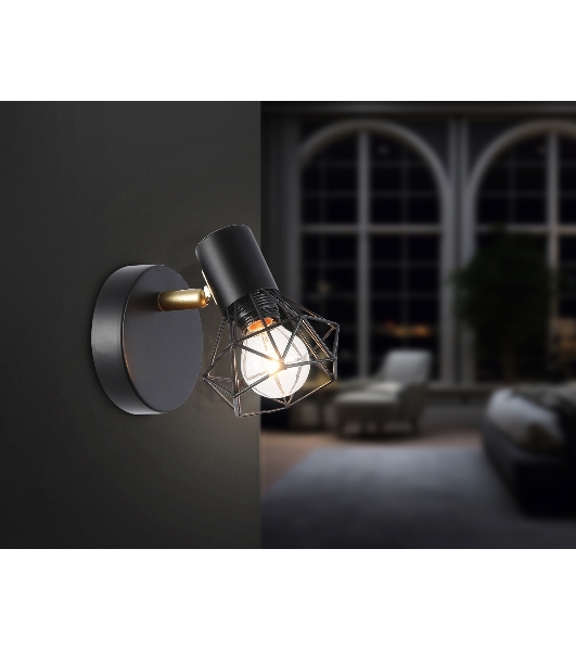 Светильник Ambrella light TR8655 BK/GD черный/золото E14 max 60W 170*100*140