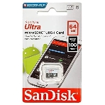 Флеш карта microSD 64Gb SanDisk microSDXC Class 10 Ultra UHS-I 100Mb/s, фото2