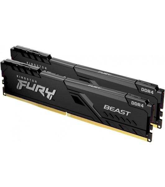 Оперативная память Kingston Fury Beast, DDR4, 64GB (2x32GB), 3200MHz, CL16, DIMM, черный