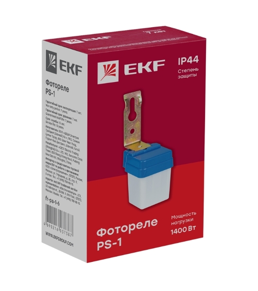 Фотореле EKF fr-ps-1-6 PS-1 6А 1200Вт IP44 EKF PROxima