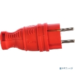 Вилка каучуковая ЭРА з/з прямая 16А IP44 красн. V8-RED-IP44, фото 1