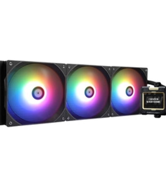 Водяное охлаждение для процессора Thermalright Frozen Warframe 420 ARGB (420мм, LED, Black, ARGB/Fans: 3x140мм, 88.7CFM, 29.8dBA, 1750RPM/Pump height 60мм, 23dBA, 3000RPM, Rad thickness 27мм/S: 1851, 1700, 1200, 115X, 2011, 2066, AM5, AM4)