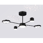 Потолочный светодиодный светильник Ambrella light FL51632/4+1 BK/GD черный/золото 3000K-6400K 48W 910*745*300 (ПДУ ИК), фото12