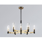 Люстра Ambrella light LH55513/9 BK/BS/CL черный/латунь/прозрачный E14*9 max 40W D760*760, фото8