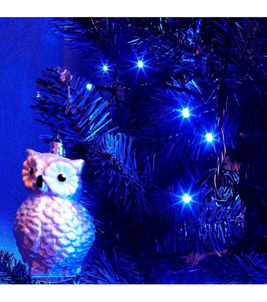 Гирлянда Neon-night 'Твинкл Лайт' 15 м, темно-зеленый ПВХ, 120 LED, синий