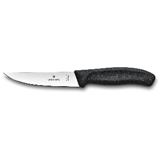 Нож кухонный Victorinox Swiss Classic (6.8103.12B) стальной разделочный лезв.120мм прямая заточка черный блистер