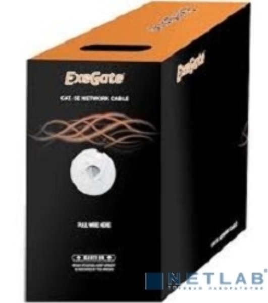 Кабель Exegate EX186134RUS UTP 4 пары кат.6 Exegate CCA, 305м pullbox, серый