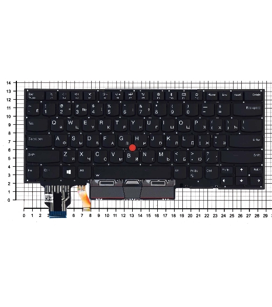 Клавиатура для ноутбука Lenovo ThinkPad X1 carbon Gen 7 2019 черная с подсветкой