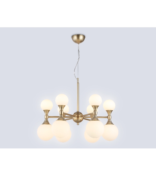 Люстра Ambrella light LH51050/12 GD/FR золото/белый матовый G9*12 max 28W D550*450