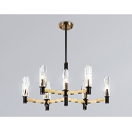 Люстра Ambrella light LH55513/9 BK/BS/CL черный/латунь/прозрачный E14*9 max 40W D760*760, фото7
