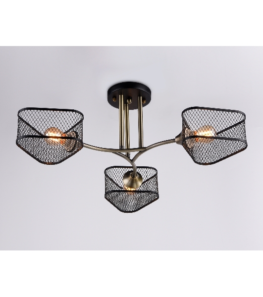 Светильник Ambrella light TR80171/3 SB/BK бронза/черный E27/3 max 40W D600*215