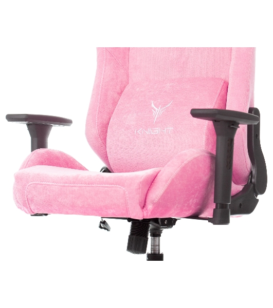Кресло Knight N1 Fabric розовый, велюр, 120 кг, механизм качания