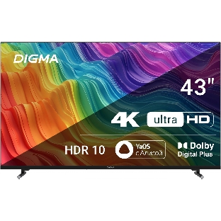 Телевизор Digma 43' DM-LED43UBB33 черный LED UHD 60Hz Яндекс ТВ