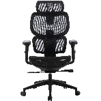 Кресло Cactus CS-MC555-BK черный, сетка, 150 кг, подголовник, регулируемые подлокотники, механизм качания, фото11