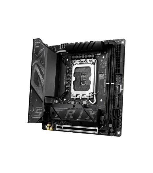 Материнская плата ASUS ROG STRIX B860-I GAMING WIFI, LGA1851, Intel B860, 2xDDR5, 4xSATA, 2xM.2, 1xPCIe 5.0 x16, 1xDP, 1xHDMI, 1xThunderbolt 4, 1x2.5Gb LAN, Wi-Fi 7, 2xUSB 2.0, 3xUSB 3.2 Gen 1, 1xUSB 3.2 Gen 2, 1xUSB 3.2 Gen 2x2, 1xUSB-C, 1xS/PDIF, 2x3.5 мм, 7.1, Mini-ITX