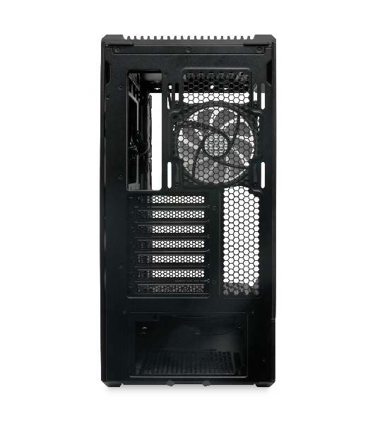 Компьютерный корпус без блока питания HSPD F711-TGbK-ARGB, Panoramic Full Tower, черный, TG, 0.7 SPCC, 4x120мм ARGB ATX, mATX, mITX 190/420/280мм 2x2.5', 2x3.5', 7xPCI 1xUSB-A 3.0, 1xUSB-C 445x235x475мм
