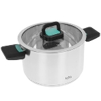 Кастрюля Lara LR02-244 с крышкой, нержавеющая сталь, 5-слойное капсул. индукц. дно, складные ручки 5 л, фото4