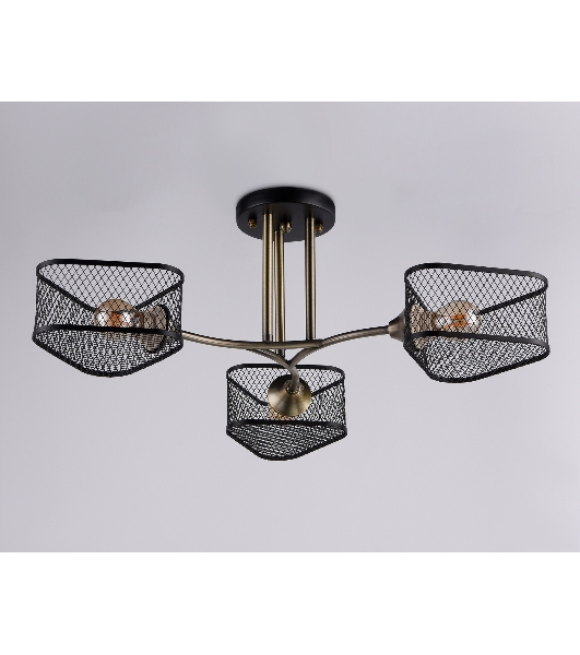 Светильник Ambrella light TR80171/3 SB/BK бронза/черный E27/3 max 40W D600*215