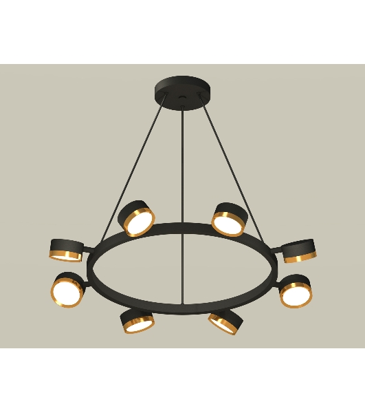 Светильник Ambrella light XB9198152/8 SBK/PYG черный песок/золото желтое полированное GX53 (C9198, N8124)