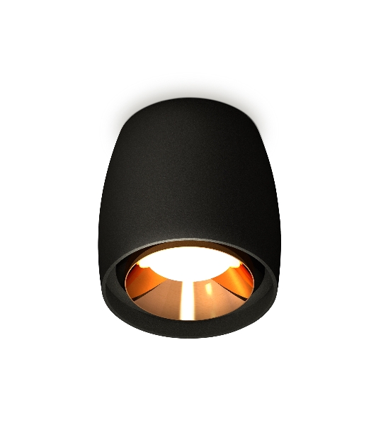 Светильник Ambrella Light XS1142004 SBK/PYG черный песок/золото желтое полированное MR16 GU5.3 (C1142, N7034)