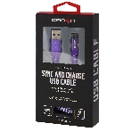 Кабель Crown USB - microUSB CMCU-3102M violet, фото6
