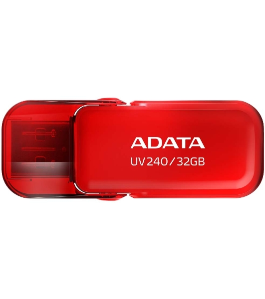 Флешка USB ADATA UV240 (AUV240-32G-RRD), 32Gb, USB 2.0, R/W 15/5, красный