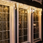 Гирлянда Neon-night Айсикл (бахрома) светодиодный, 4,8 х 0,6 м, прозрачный провод, диоды теплый белый, 176 LED, фото4
