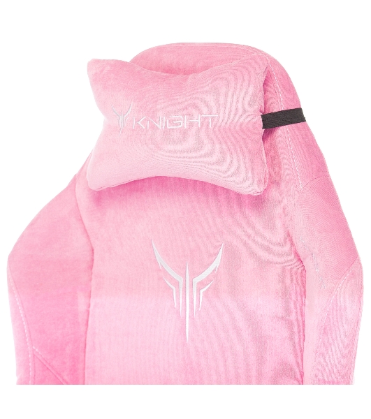 Кресло Knight N1 Fabric розовый, велюр, 120 кг, механизм качания