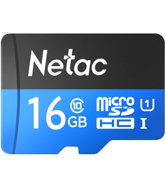 Флеш карта microSDHC 16Gb Netac P500 NT02P500STN-016G-R (с SD адаптером) 80Mb/s