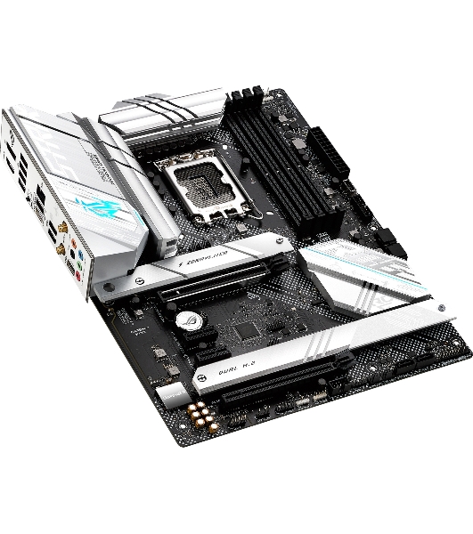Материнская плата ASUS ROG STRIX B660-A GAMING WIFI D4, LGA 1700, Intel B660, 4xDDR4, 4xSATA, 3xM.2, 1xPCIe 5.0 x16, 1xPCIe 3.0 x4, 1xHDMI, 1xDP, 1x 2.5Gb LAN, 1xUSB-A 3.2 Gen 2, 2xUSB-A 3.2 Gen 1, 4xUSB 2.0, 5x3.5 мм, 7.1, Standard-ATX