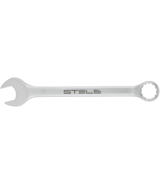Ключ комбинированный Stels 27 мм, CrV, матовый хром