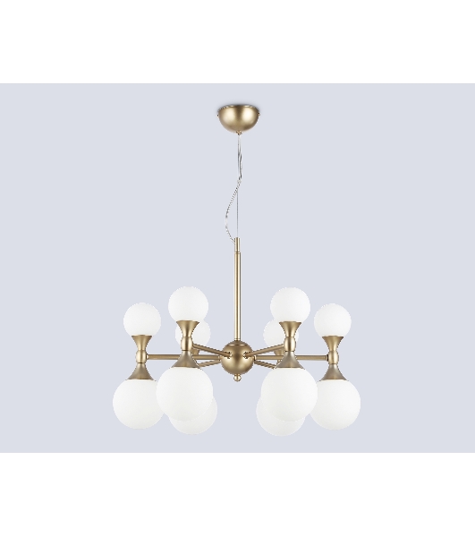 Люстра Ambrella light LH51050/12 GD/FR золото/белый матовый G9*12 max 28W D550*450